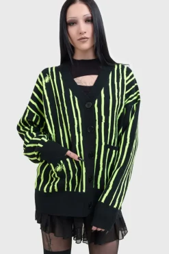 Beetlejuice Beetlejuice Beetlejuice Intarsia Cardigan