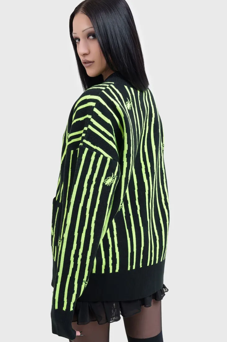 Beetlejuice Beetlejuice Beetlejuice Intarsia Cardigan
