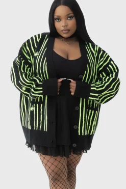 Beetlejuice Beetlejuice Beetlejuice Intarsia Cardigan