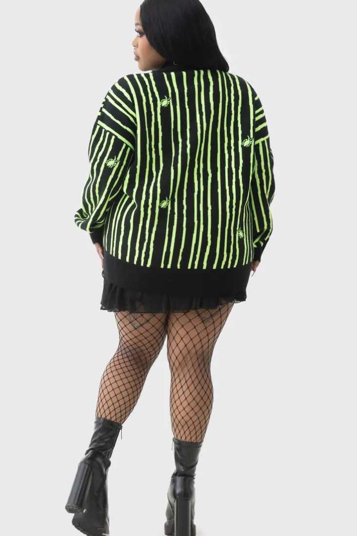 Beetlejuice Beetlejuice Beetlejuice Intarsia Cardigan