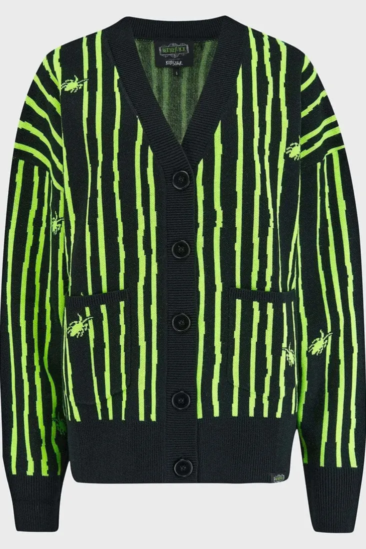 Beetlejuice Beetlejuice Beetlejuice Intarsia Cardigan