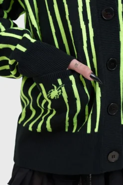 Beetlejuice Beetlejuice Beetlejuice Intarsia Cardigan