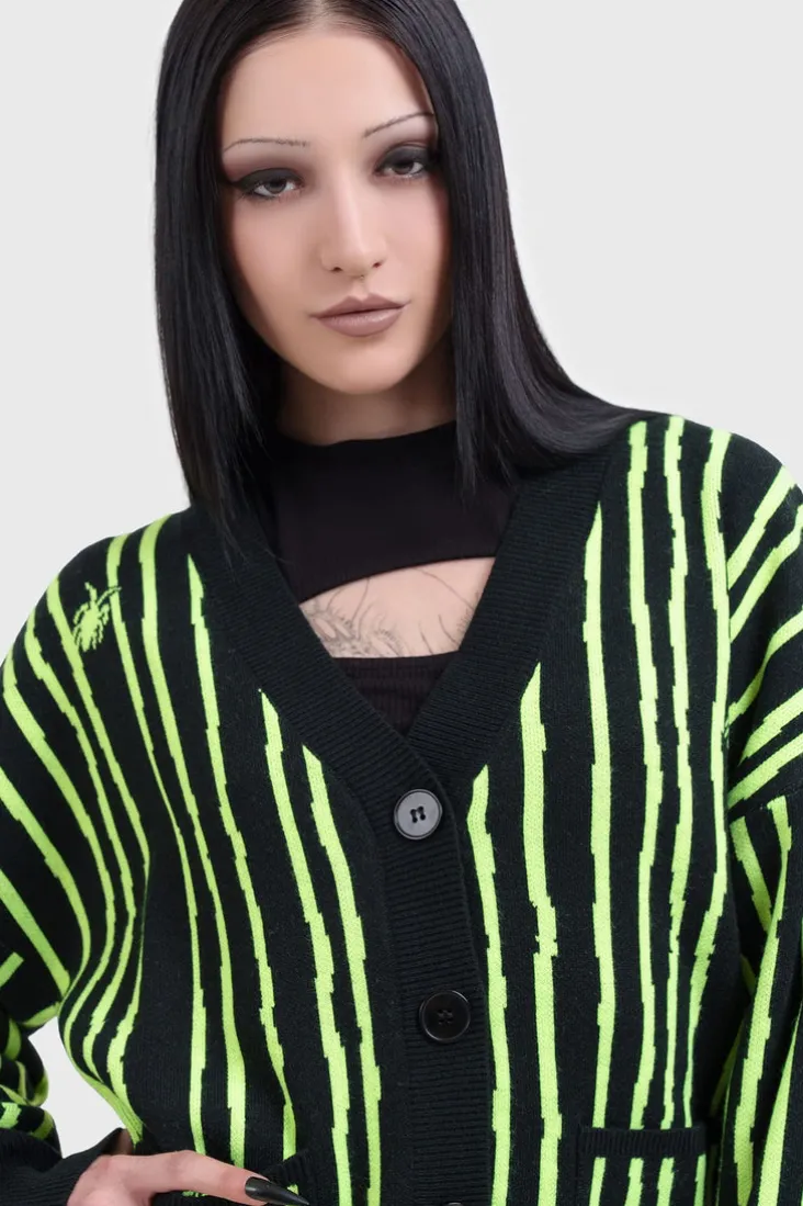 Beetlejuice Beetlejuice Beetlejuice Intarsia Cardigan