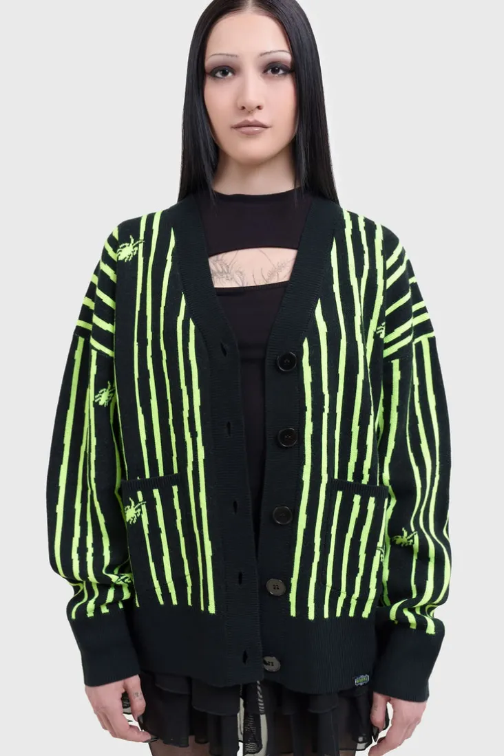 Beetlejuice Beetlejuice Beetlejuice Intarsia Cardigan