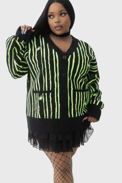 Beetlejuice Beetlejuice Beetlejuice Intarsia Cardigan