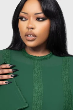 Begone Long Sleeve Mini Dress [GREEN]