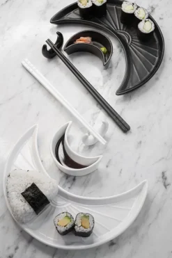 Crescent Sushi Plate Set