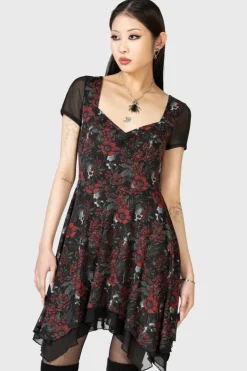 Crimson Decay Mini Dress