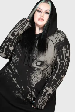 Cross The Bear Longline Hoodie