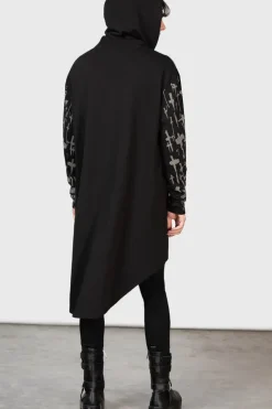 Cross The Bear Longline Hoodie
