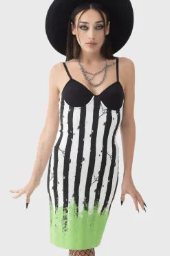 Distressed Stripe Bodycon Dress