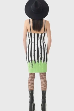 Distressed Stripe Bodycon Dress