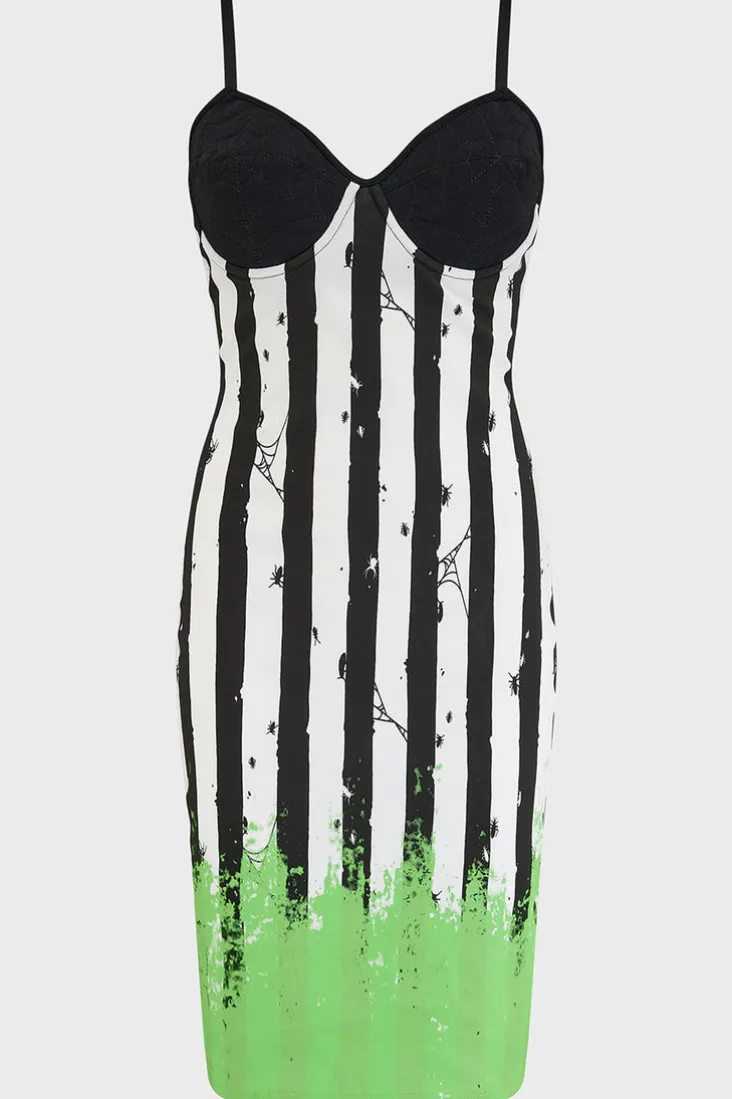 Distressed Stripe Bodycon Dress