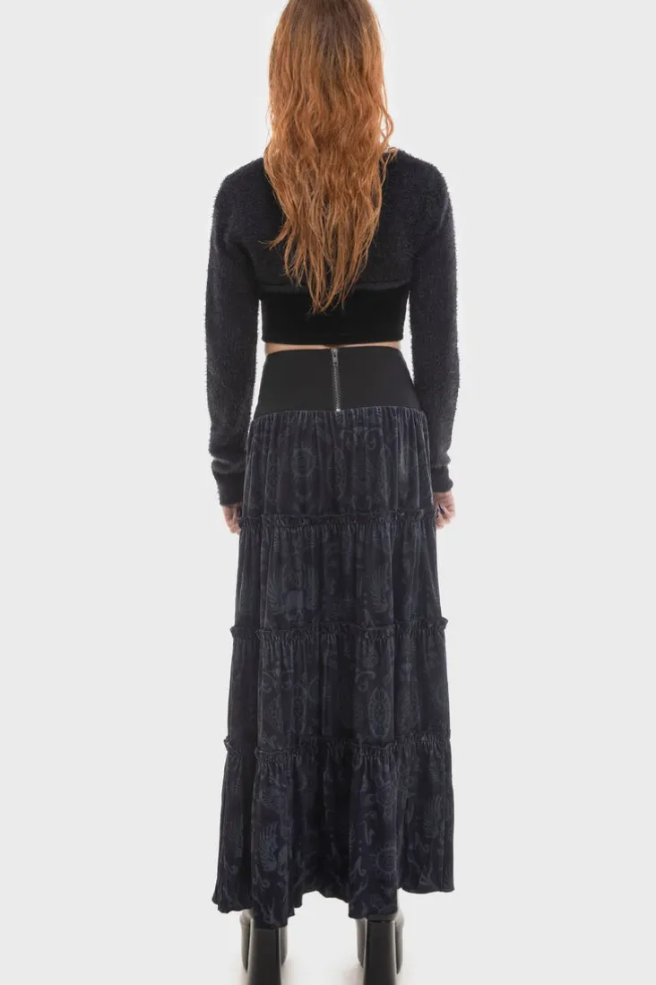 Half Vamp Maxi Skirt