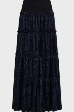 Half Vamp Maxi Skirt