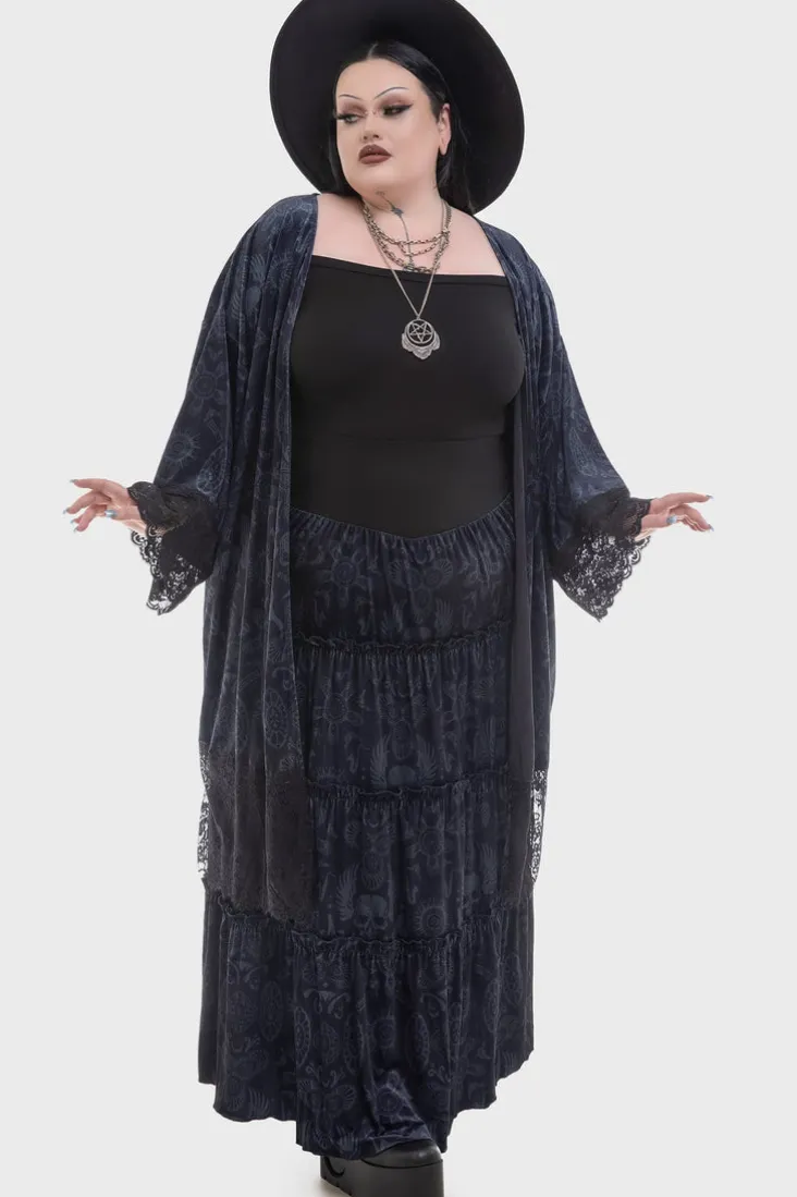 Half Vamp Maxi Skirt