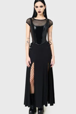 Hellverina Split Maxi Skirt