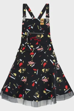 It's Time To Play Pinafore Dress