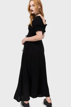 Jocasta Maxi Dress Short Sleeve [BLACK]