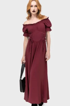Jocasta Maxi Dress Short Sleeve [RED]