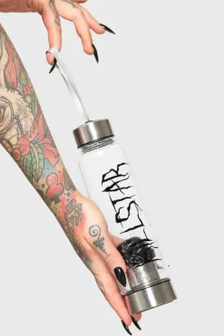 Killstar Crystal Glass Water Bottle