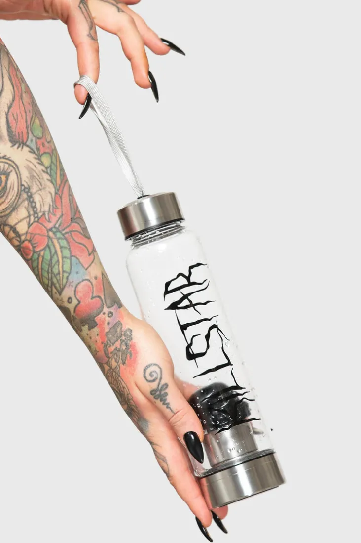 Killstar Crystal Glass Water Bottle