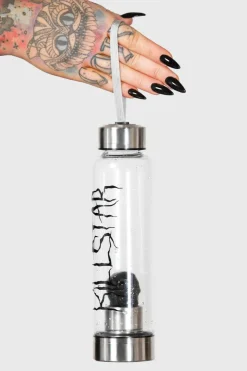 Killstar Crystal Glass Water Bottle