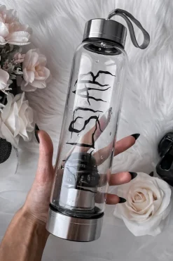 Killstar Crystal Glass Water Bottle