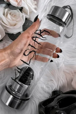 Killstar Crystal Glass Water Bottle