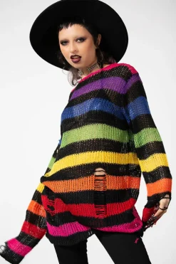 Over The Rainbow Knit Sweater