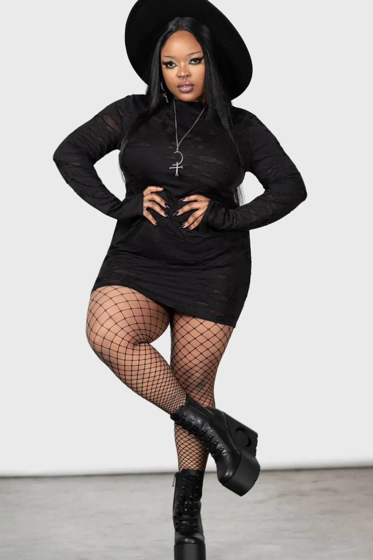 Sinners Glimmer Long Sleeve Dress