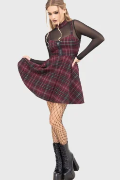 Tartan Riot Dress [BURGUNDY]