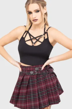 Tartan Riot Skirt [BURGUNDY]
