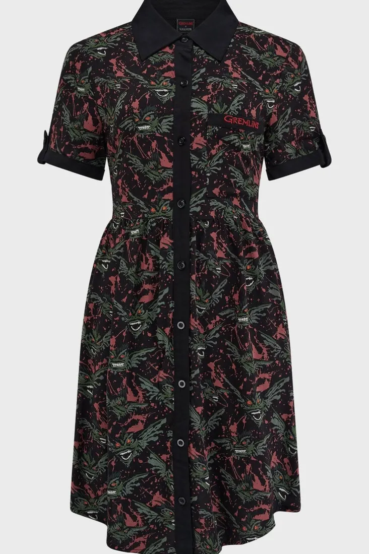 The Gremlins Are Coming Shirt Dress